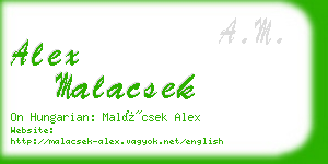 alex malacsek business card